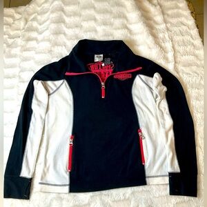 Harley Davidson Motorcycles Women’s Size Medium Fleece Quarter Zip Black & White